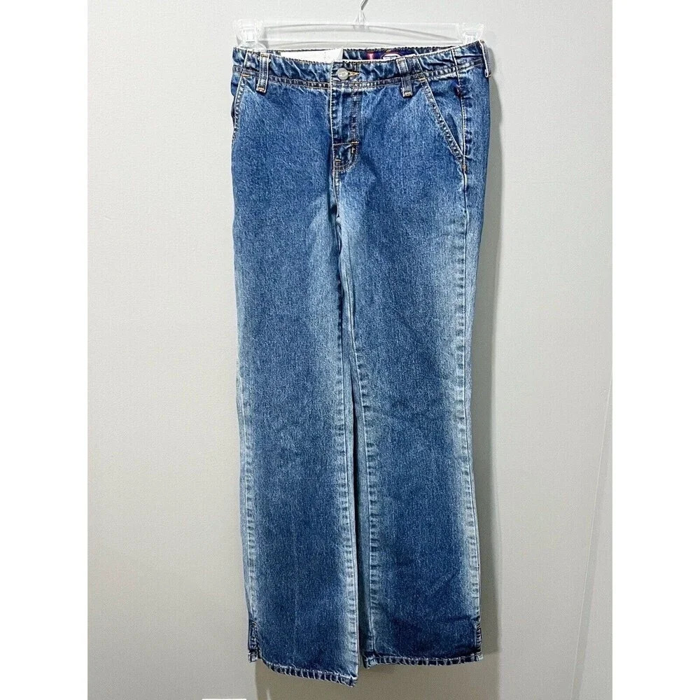 Vintage Bongo Women’s Jeans Blue Bootcut Sandblast Sz 1 26x31